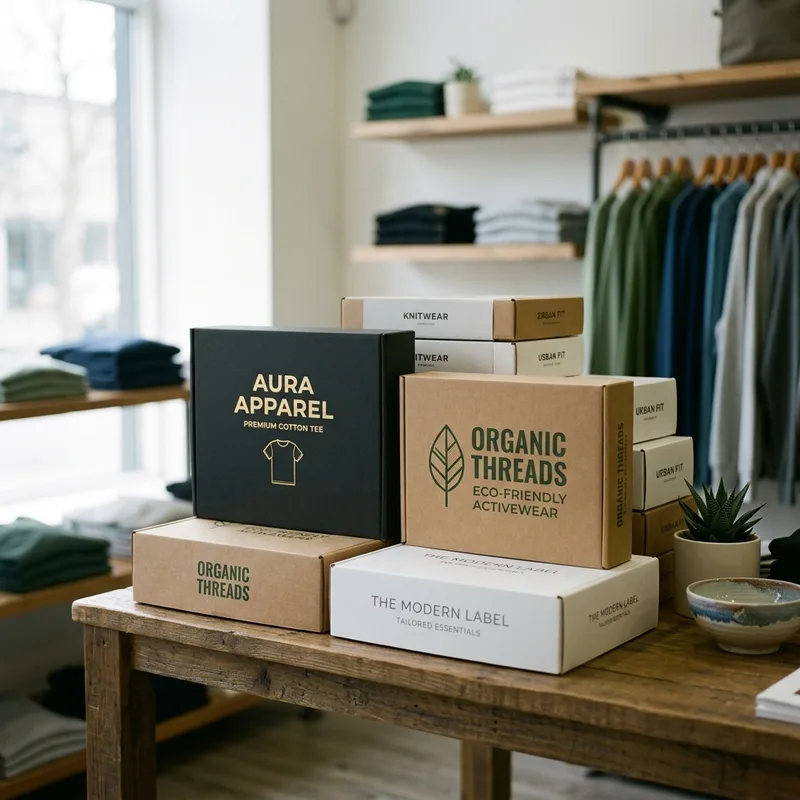 Custom apparel product boxes — packaging option