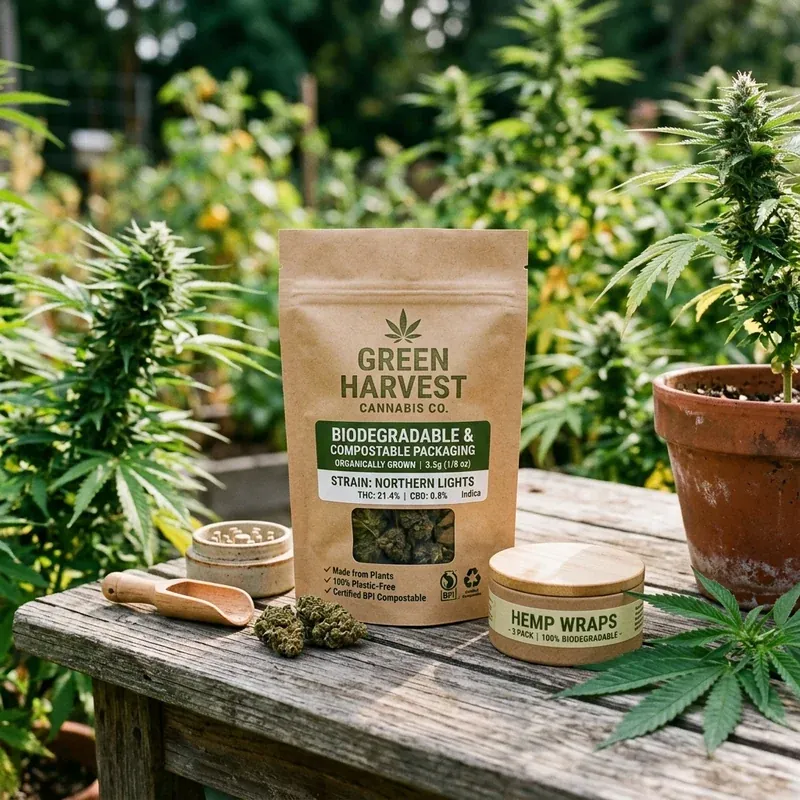 Custom biodegradable marijuana packaging — packaging option