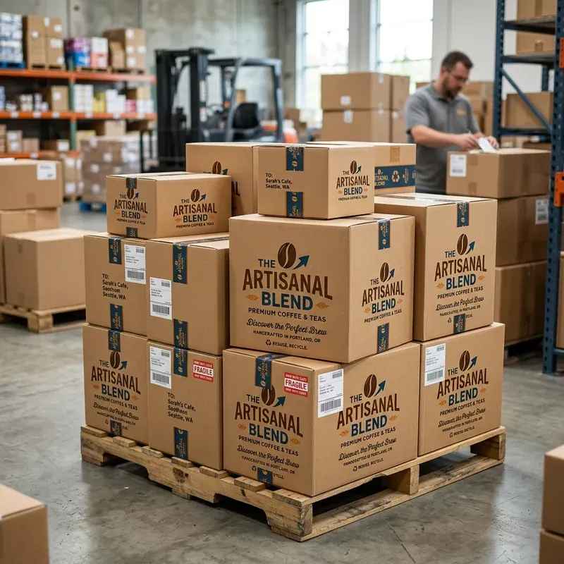 Custom printed boxes in several sizes showing length, width and height