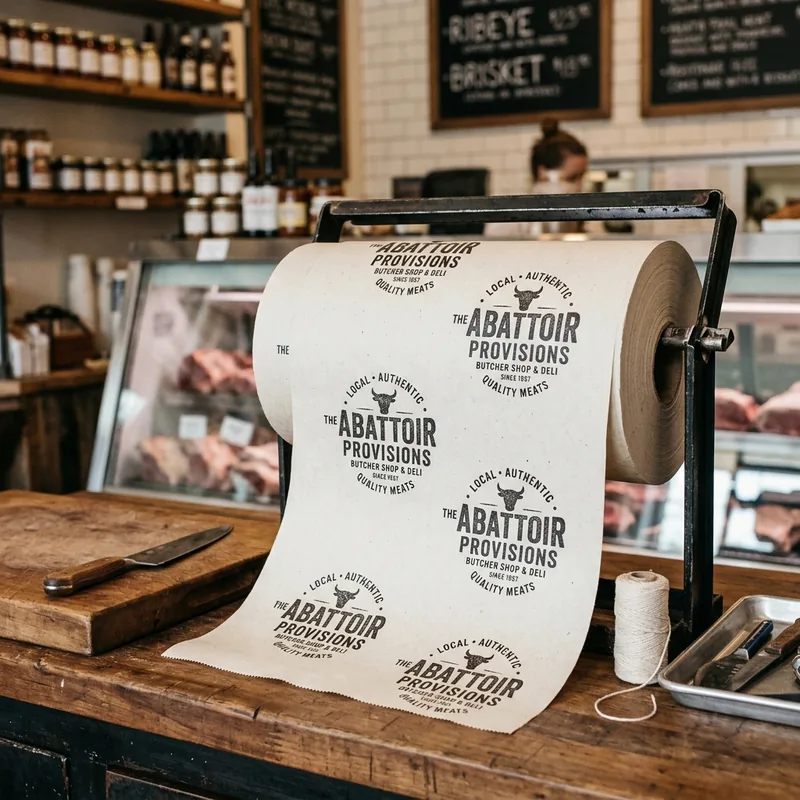 Custom butcher paper with logo — packaging option