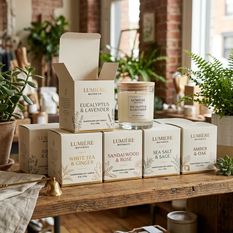 Custom candle retail packaging boxes — packaging option