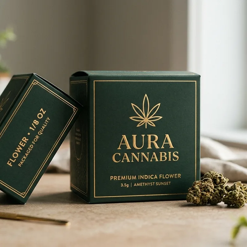 Custom cannabis boxes with logo — packaging option