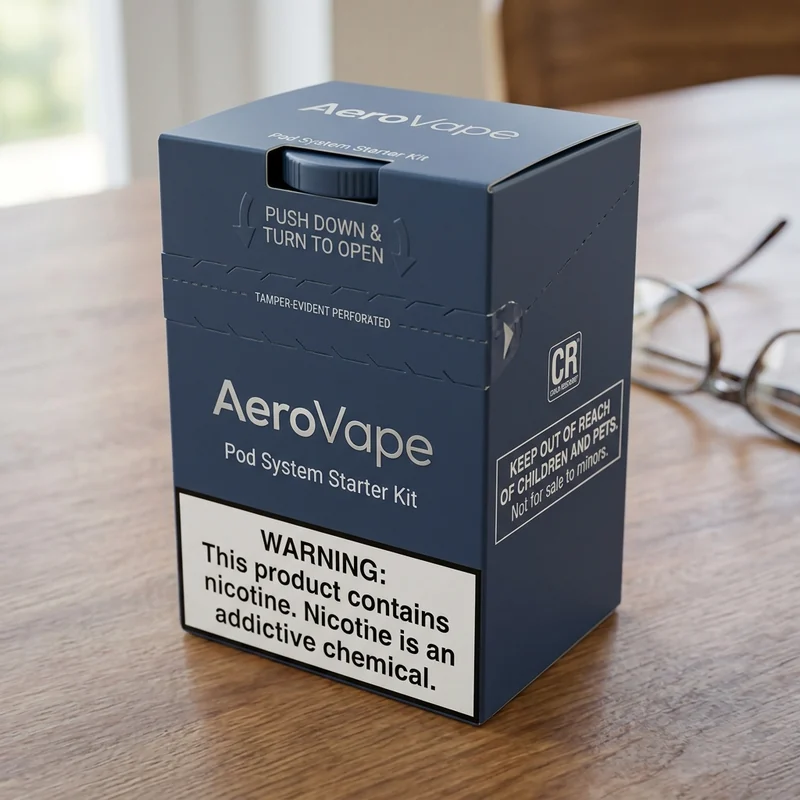 Custom child resistant vape packaging — packaging option