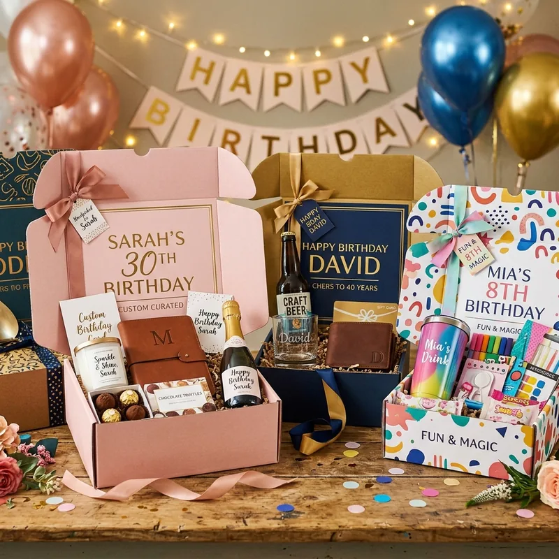 Custom birthday gift boxes — packaging option