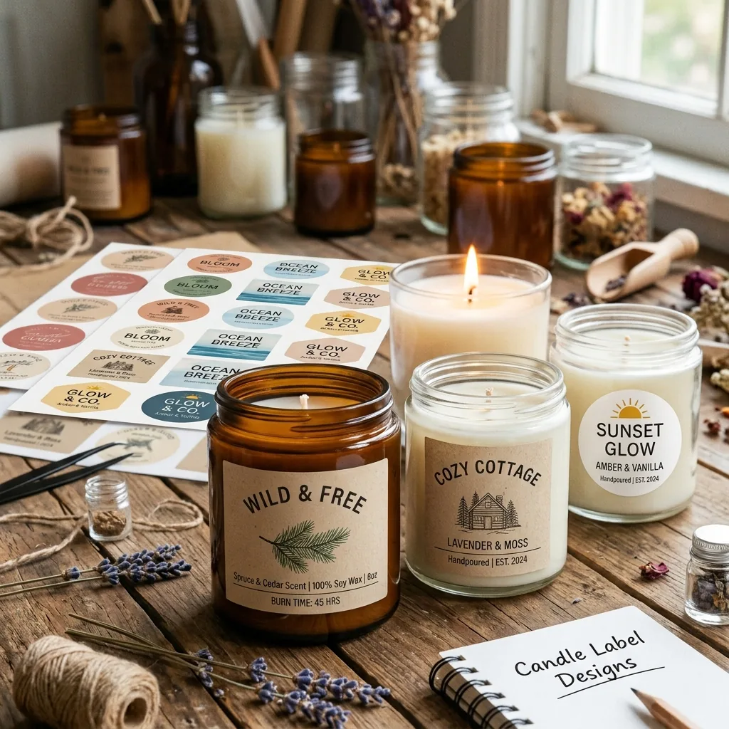 Custom candle labels — packaging option