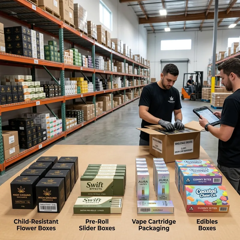 Custom cannabis boxes wholesale — packaging option