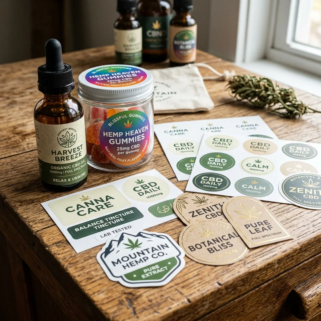 Custom cbd stickers — packaging option