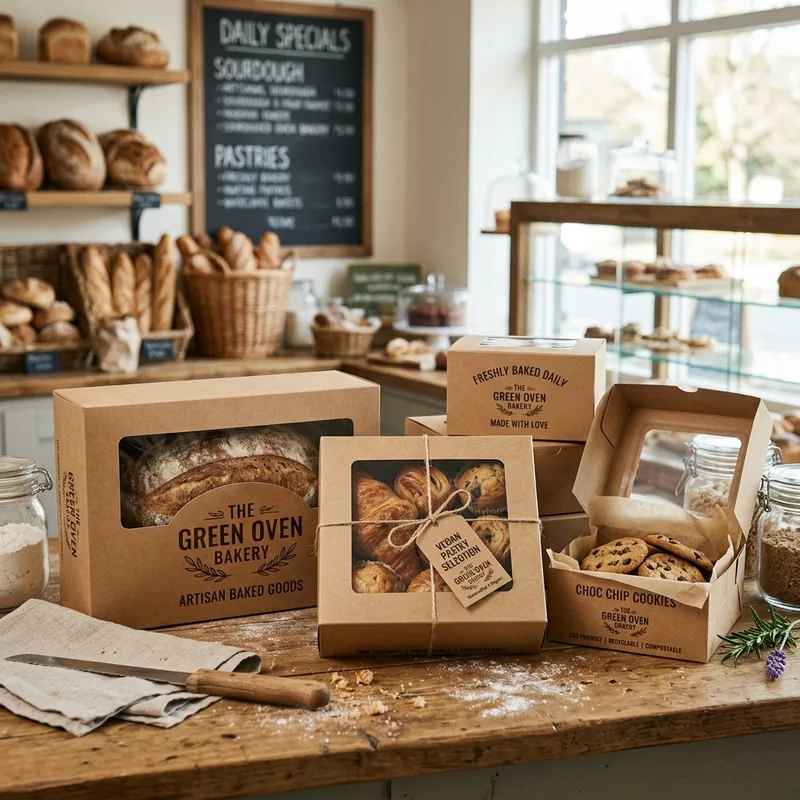 Custom eco-friendly kraft custom bakery boxes — packaging option
