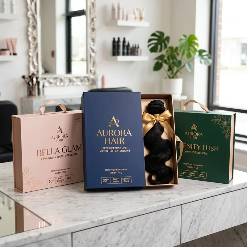 Custom hair extension boxes — packaging option