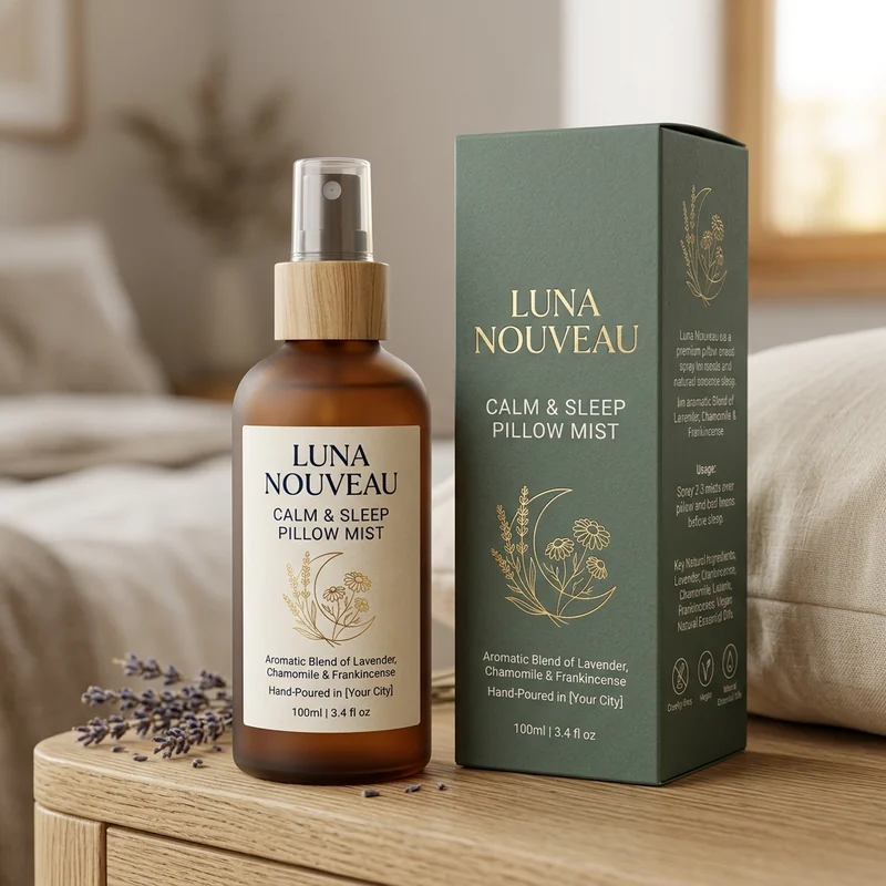 Custom pillow spray packaging — packaging option