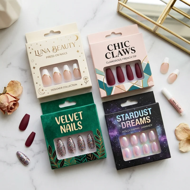 Custom press on nail packaging boxes — packaging option