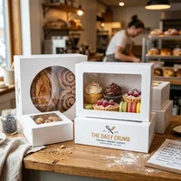 Custom White Bakery Boxes with Window — view 2