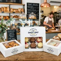 Custom White Bakery Boxes with Window — view 3
