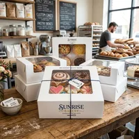 Custom White Bakery Boxes with Window — view 1