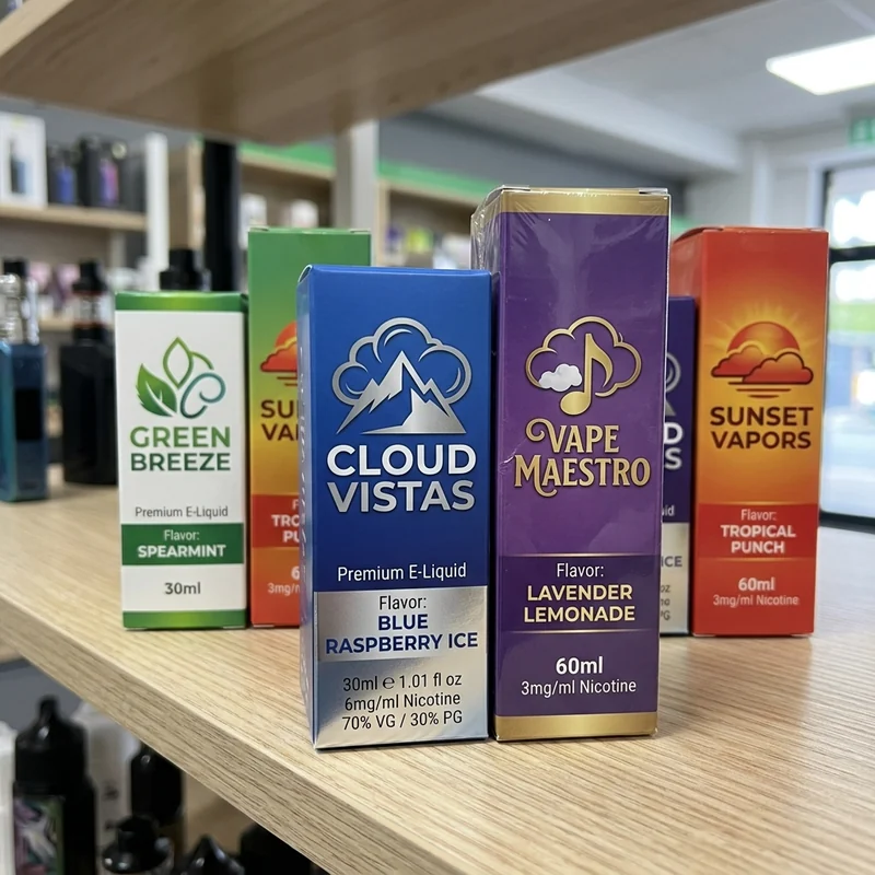 Custom e liquid boxes with logo — packaging option
