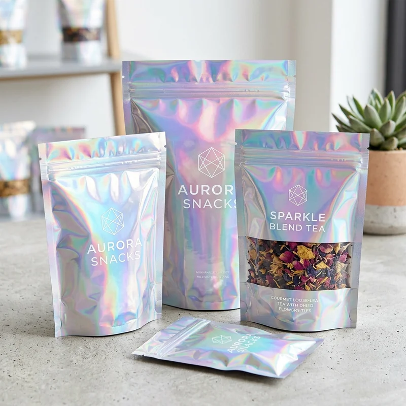 Custom holographic mylar bags — packaging option