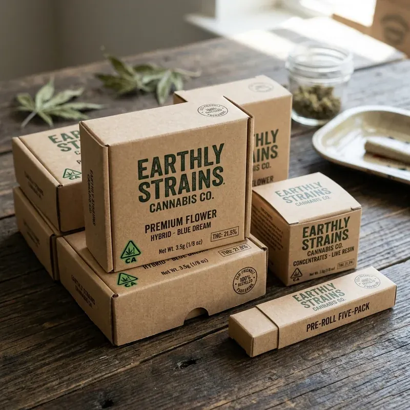 Custom kraft marijuana boxes — packaging option