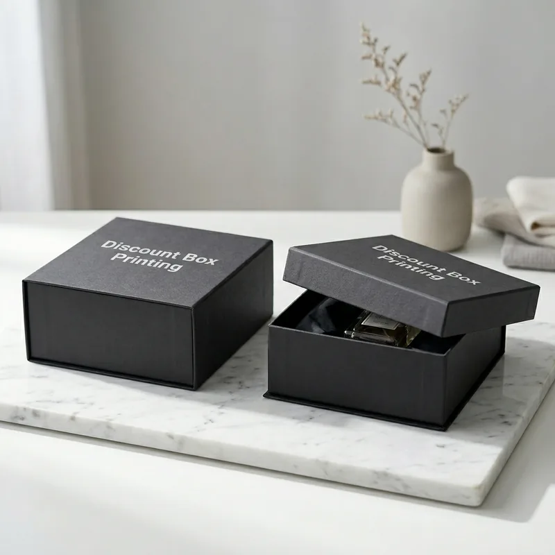 Luxury rigid box with a fitted insert and clean finish