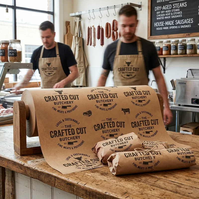 Custom personalized butcher paper — packaging option