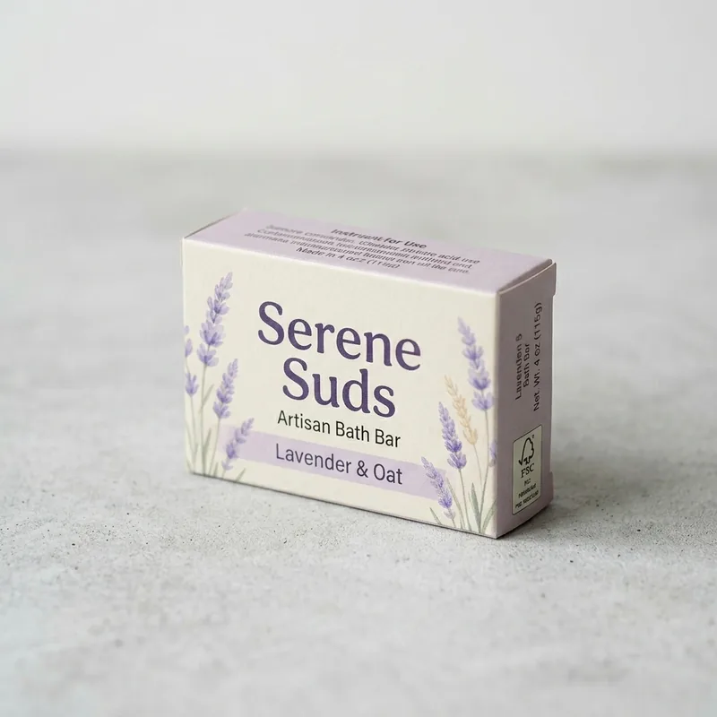 Custom retail bath bar packaging — packaging option