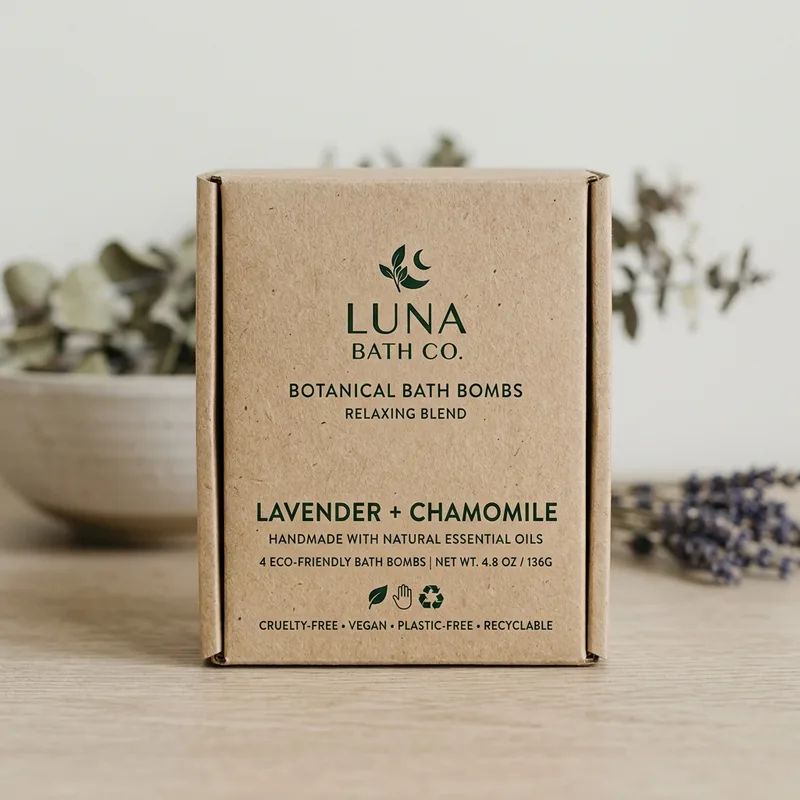 Custom sustainable bath packaging — packaging option