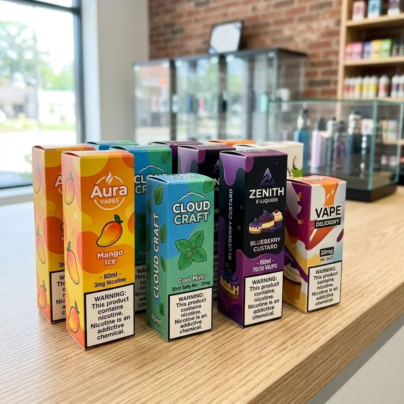 Custom vape juice packaging boxes — packaging option