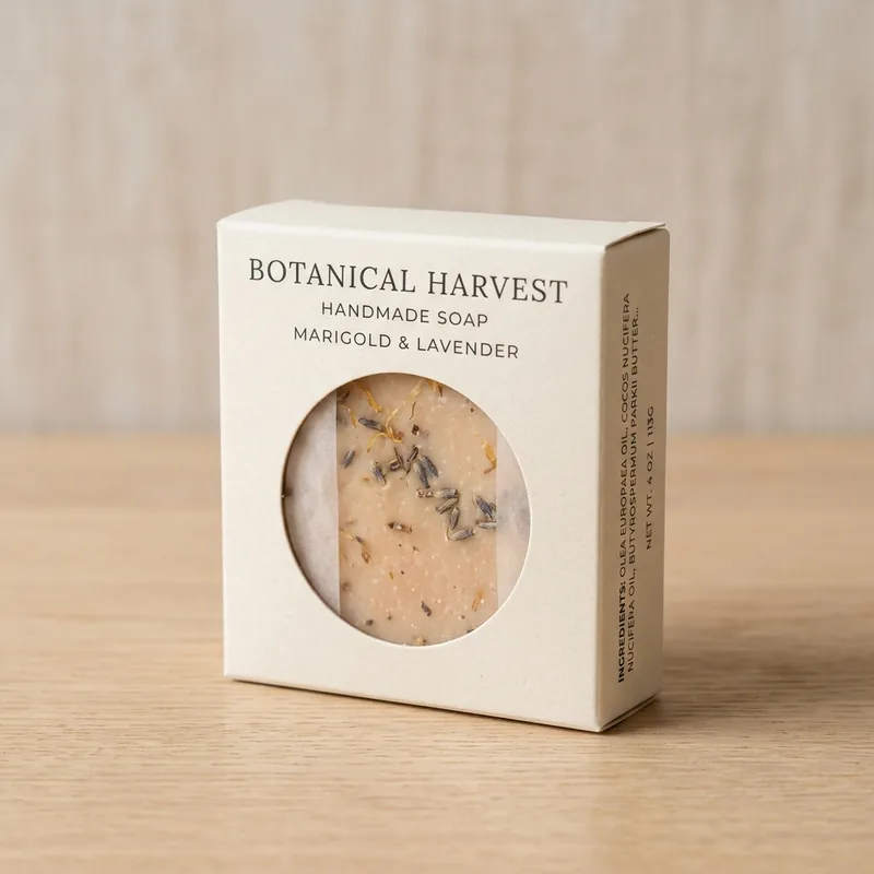 Custom window soap packaging — packaging option